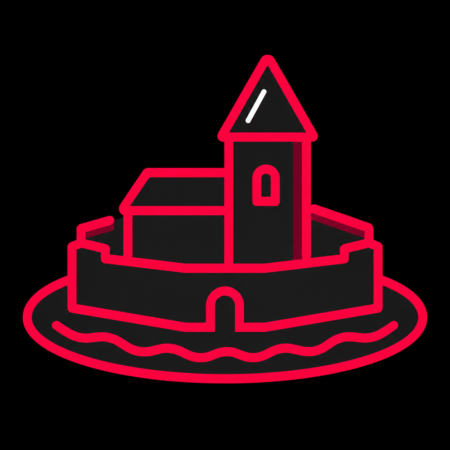 Firmenwebsites in An der Schmücke – Stadt-Icon mit der Wasserburg Heldrungen, markantem Turm und angedeutetem Wassergraben.