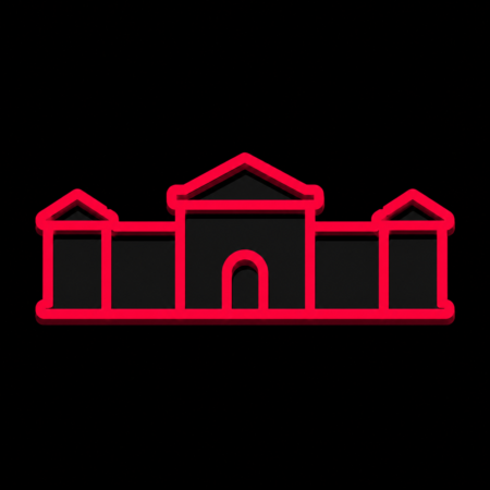 Neon-Stadt-Icon des Residenzschlosses Arolsen für Firmenwebsites in Bad Arolsen