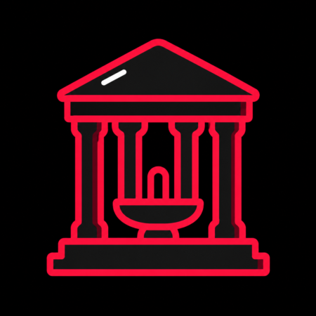 Minimalistisches Neon-Icon des Brunnentempels für Firmenwebsites in Bad Liebenstein