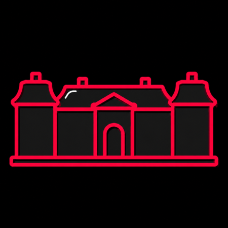 Neon-Stadt-Icon von Schloss Friedrichstein für Firmenwebsites in Bad Wildungen