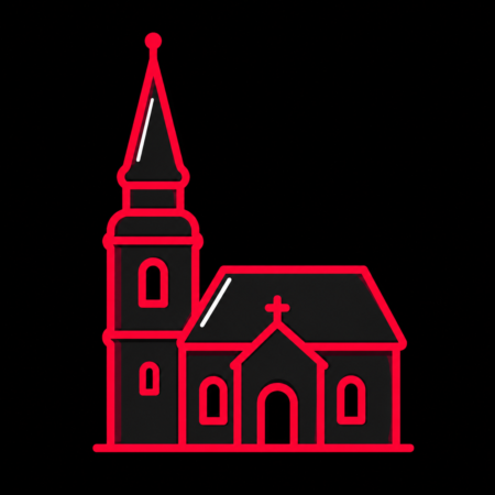 Firmenwebsites in Bischofswerda – minimalistisches Stadt-Icon der Christuskirche