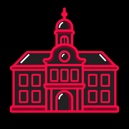 Firmenwebsites in Boizenburg/Elbe – Stadt-Icon des barocken Rathauses mit Mittelgiebel und Dachreiter