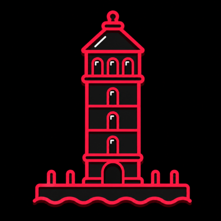 Firmenwebsites in Brake – minimalistisches Stadt-Icon des Telegraphen an der Braker Stadtkaje