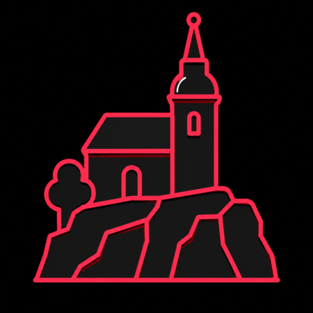 Firmenwebsites in Brandis – minimalistisches Stadt-Icon der Bergkirche Beucha am Kirchbruch