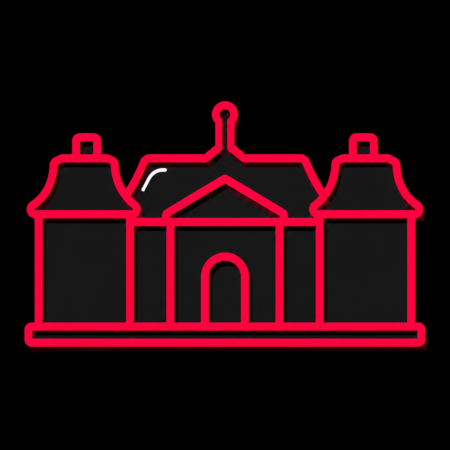 Neon-Stadt-Icon von Schloss Fechenbach für Firmenwebsites in Dieburg