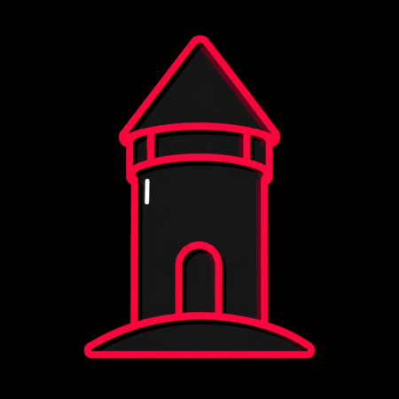 Neon-Stadt-Icon der Flörsheimer Warte für Firmenwebsites in Flörsheim am Main