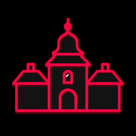 Firmenwebsites in Frankenberg/Sachsen – minimalistisches Stadt-Icon von Schloss Sachsenburg