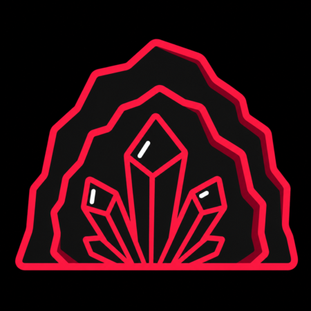 Firmenwebsites in Friedrichroda – Stadt-Icon mit der Marienglashöhle und abstrahierten Kristallen.