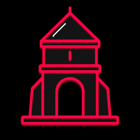 Firmenwebsites in Friesoythe – Stadt-Icon des Stadttor-Denkmals mit großem Rundbogen und markanter Dachsilhouette