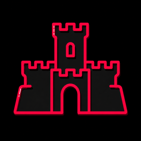 Neon-Stadt-Icon der Rheinschiffsmühle für Firmenwebsites in Ginsheim-Gustavsburg