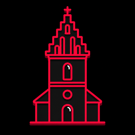 Firmenwebsites in Grabow – Stadt-Icon der Stadtkirche St. Georg mit markantem Staffelgiebel