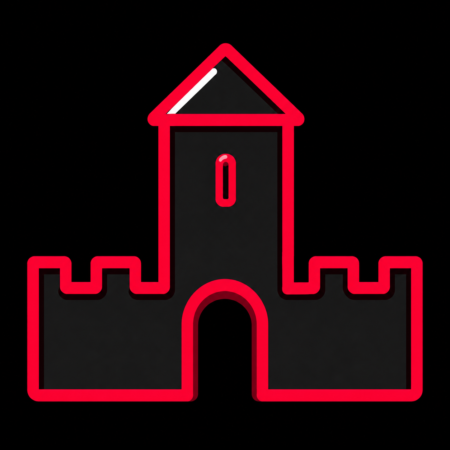 Firmenwebsites in Greußen – Stadt-Icon mit historischer Stadtmauer, markantem Wehrturm und Torbogen.