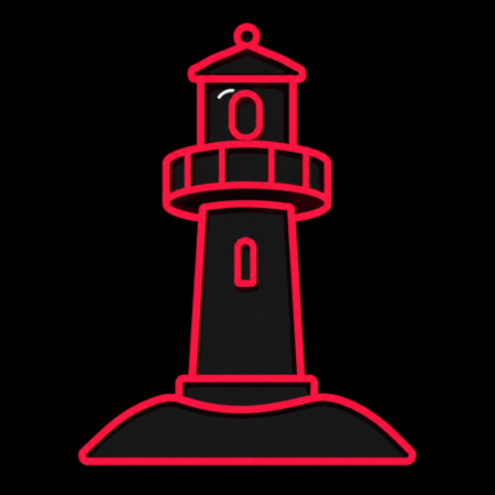 Firmenwebsites in Hainichen – minimalistisches Stadt-Icon der Camera Obscura auf dem Rahmenberg
