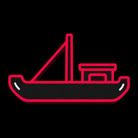 Firmenwebsites in Haren – Stadt-Icon einer historischen Harener Pünte mit breitem Schiffsrumpf, kurzem Mast und markanter Bugform