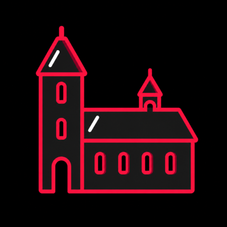 Firmenwebsites in Hessisch Oldendorf – minimalistisches Stadt-Icon des Stifts Fischbeck