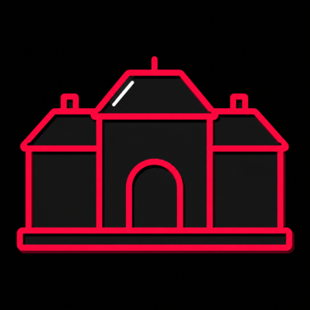 Neon-Stadt-Icon von Schloss Schönborn für Firmenwebsites in Heusenstamm