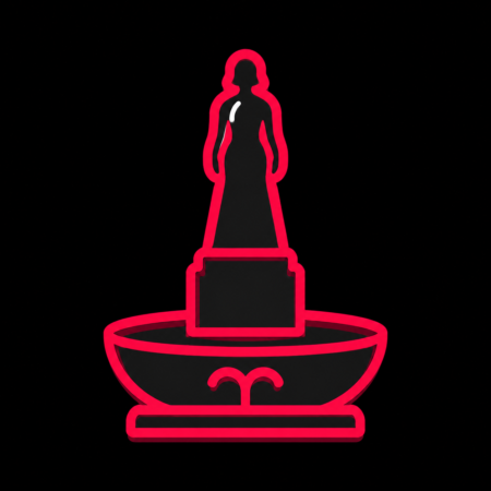 Minimalistisches Icon des Tine-Brunnens für Firmenwebsites in Husum.