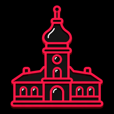 Firmenwebsites in Jever – minimalistisches Stadt-Icon des Schlosses Jever mit markantem Zwiebelturm