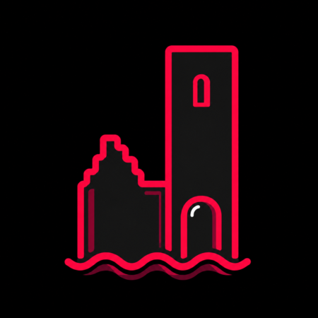 Firmenwebsites in Kalbe (Milde) – stilisiertes Stadt-Icon mit Wasserburg und Hausmannsturm als Wahrzeichen.