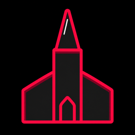 Minimalistisches Icon der Michaeliskirche für Firmenwebsites in Kaltenkirchen.