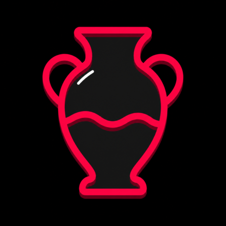 Minimalistisches Icon einer Kellinghusener Fayence-Vase für Firmenwebsites in Kellinghusen.