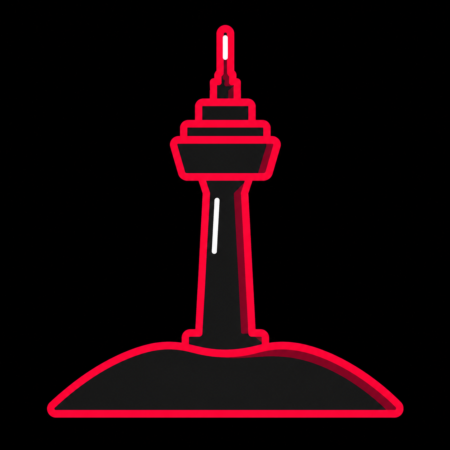 Firmenwebsites in Kirchberg – stilisiertes Stadt-Icon mit dem König-Albert-Turm als Wahrzeichen.