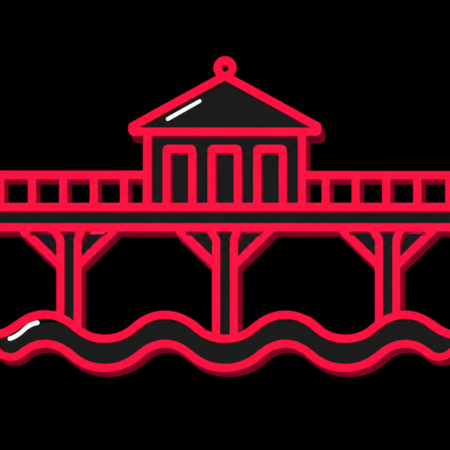 Firmenwebsites in Kühlungsborn – Stadt-Icon der Seebrücke mit Pavillon und Ostseewellen