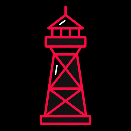 Firmenwebsites in Löbau – minimalistisches Stadt-Icon des König-Friedrich-August-Turms auf dem Löbauer Berg