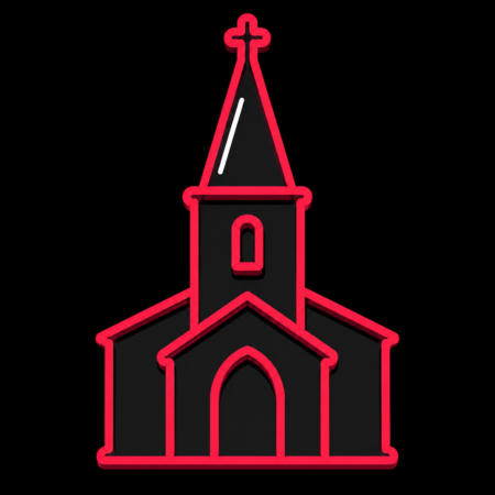 Firmenwebsites in Löningen – minimalistisches Stadt-Icon der St.-Vitus-Kirche in Löningen