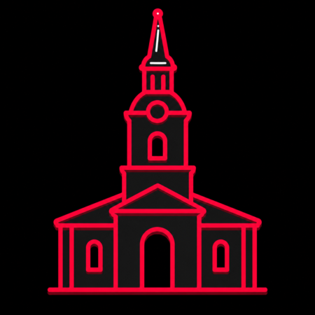 Firmenwebsites in Lübtheen – Stadt-Icon der klassizistischen Stadtkirche Lübtheen mit markantem Turm