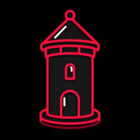 Firmenwebsites in Lübz – Stadt-Icon des historischen Amtsturms mit Rundturm und markantem Dach