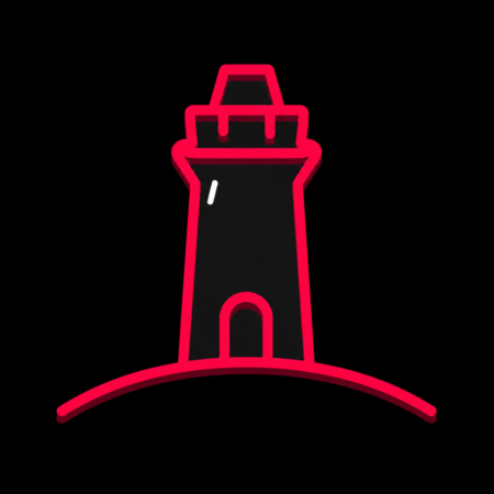 Minimalistisches Icon des Bismarckturms auf dem Vogelberg für Firmenwebsites in Lütjenburg.