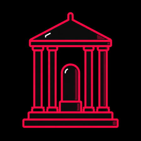 Firmenwebsites in Lützen – stilisiertes Stadt-Icon mit der Gustav-Adolf-Gedenkstätte und dem Schinkel-Baldachin als Wahrzeichen.