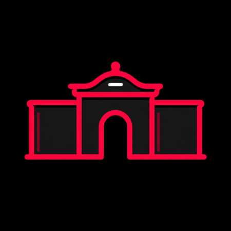Minimalistisches Neon-Icon der Orangerie für Firmenwebsites in Meuselwitz