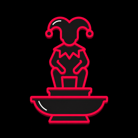 Minimalistisches Icon des Till-Eulenspiegel-Brunnens für Firmenwebsites in Mölln.