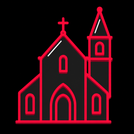 Firmenwebsites in Neukloster – Stadt-Icon der Klosterkirche Neukloster mit markantem Giebel und Glockenturm