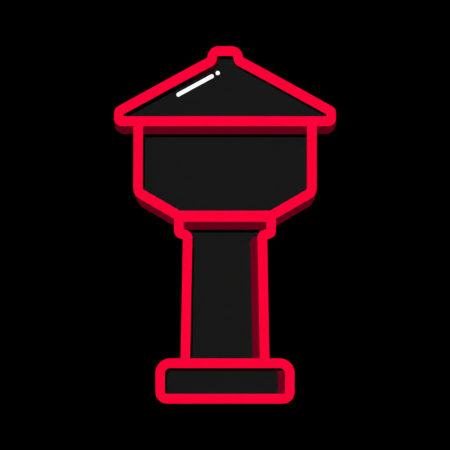 Firmenwebsites in Nienburg (Saale) – stilisiertes Stadt-Icon mit dem markanten Wasserturm als Wahrzeichen.