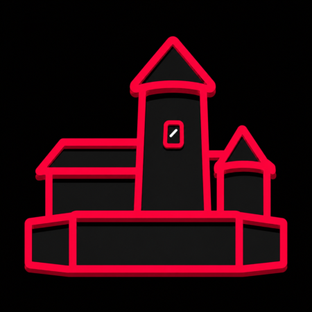 Firmenwebsites in Oelsnitz/Vogtl. – minimalistisches Stadt-Icon von Schloß Voigtsberg