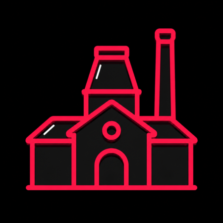 Firmenwebsites in Olbernhau – minimalistisches Stadt-Icon der Saigerhütte Grünthal