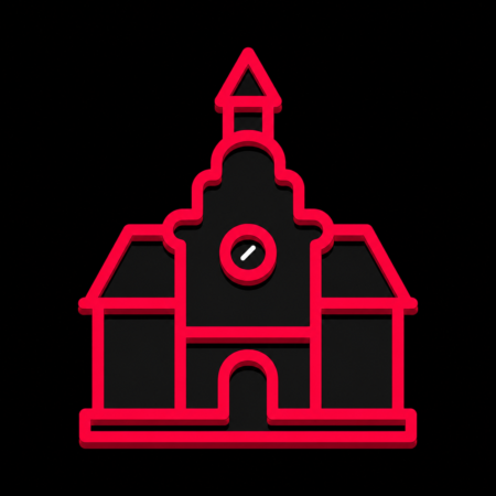 Firmenwebsites in Penig – minimalistisches Stadt-Icon des Renaissance-Rathauses mit markantem Giebel