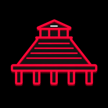Firmenwebsites in Rerik – Stadt-Icon der Seebrücke Rerik mit langem Steg, Stützen und markantem Brückenkopf