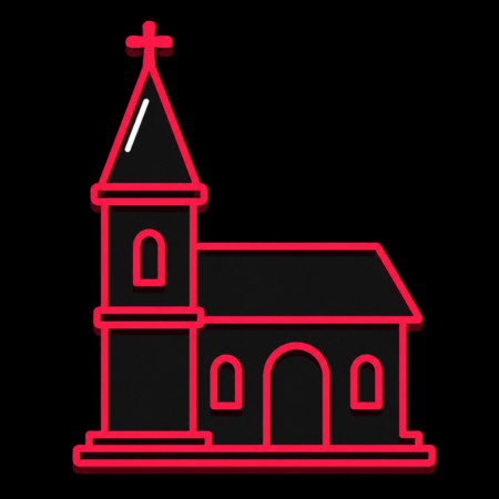 Firmenwebsites in Ronnenberg – Stadt-Icon der Michaeliskirche mit markantem Kirchturm, steilem Dach und großem Rundbogen