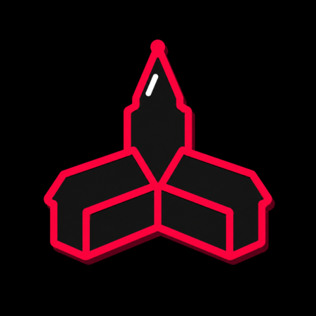 Firmenwebsites in Ruhla – Stadt-Icon mit der Winkelkirche St. Concordia und ihrer markanten rechtwinkligen Bauform.