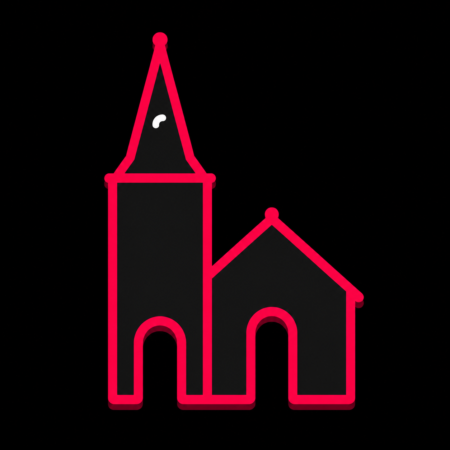 Firmenwebsites in Sarstedt – minimalistisches Stadt-Icon der St.-Nicolai-Kirche in Sarstedt