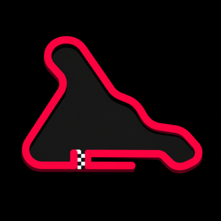 Minimalistisches Neon-Icon des Schleizer Dreiecks für Firmenwebsites in Schleiz