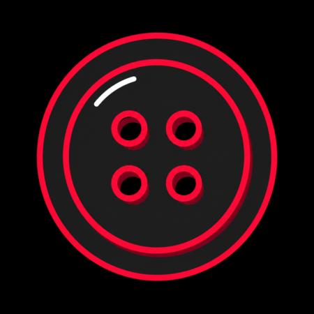 Minimalistisches Neon-Icon eines Knopfes für Firmenwebsites in Schmölln