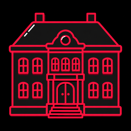 Minimalistisches Icon des historischen Amtsrichterhauses für Firmenwebsites in Schwarzenbek.