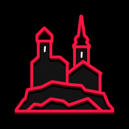 Firmenwebsites in Schwarzenberg – minimalistisches Stadt-Icon mit Schloss Schwarzenberg und St.-Georgen-Kirche