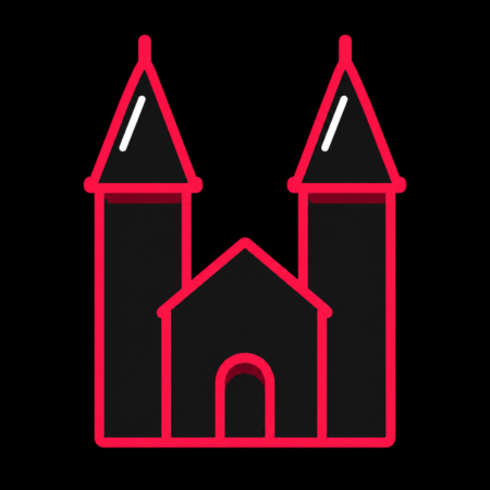 Firmenwebsites in Seehausen (Altmark) – Stadt-Icon mit den charakteristischen Doppeltürmen der St. Petri Kirche.