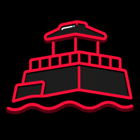 Firmenwebsites in Seeland – stilisiertes Stadt-Icon mit dem Aussichtspunkt am Concordiasee als Wahrzeichen.